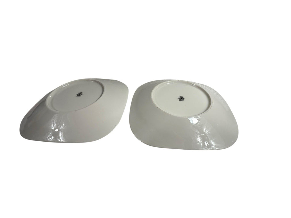 Vintage Eva Zeisel Museum White Castleton China Square Lunch Plates - Set of Two