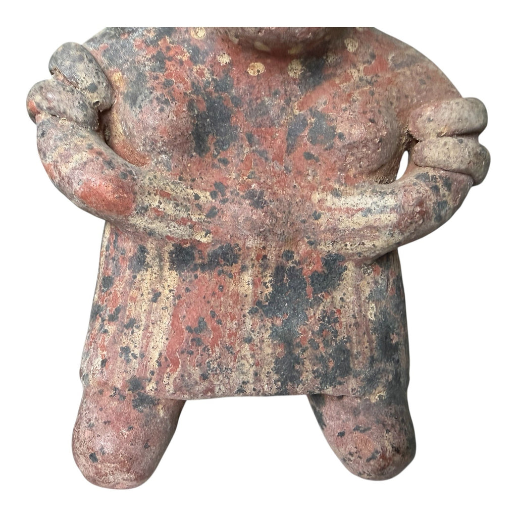 Antique Pre-Columbian Nayarit Standing Female Votive Figure Sculpture