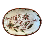 Vintage Keyser Pennsylvania German Sgraffito Redware Dish - Bird Design