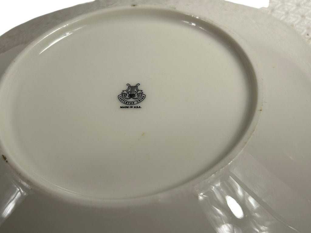 Vintage Eva Zeisel Museum White Castleton China Square Lunch Plates - Set of Two