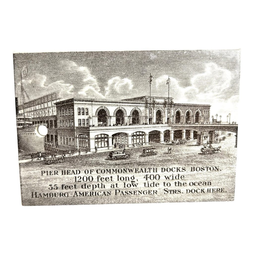 Antique Wedgwood 1914 Calendar Advertising Tile Commonwealth Dock