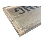 Antique Early 1900s Large Original Painted Wood "No Smoking" Advertising Sign