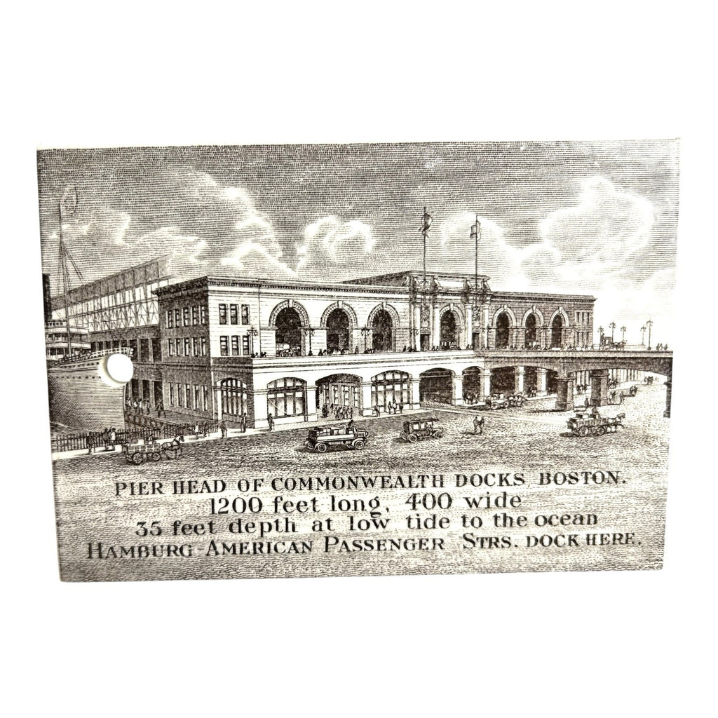 Antique Wedgwood 1914 Calendar Advertising Tile Commonwealth Dock