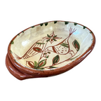 Vintage Keyser Pennsylvania German Sgraffito Redware Dish - Bird Design