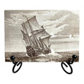 Antique Wedgwood 1910 Calendar Advertising Tile Mayflower Ship