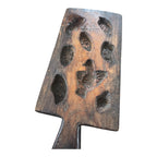 Antique Large Folk Art Hand-Carved Wooden Maple Sugar Mold - Bird & Leaf Designs