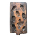 Antique Large Folk Art Hand-Carved Wooden Maple Sugar Mold - Bird & Leaf Designs