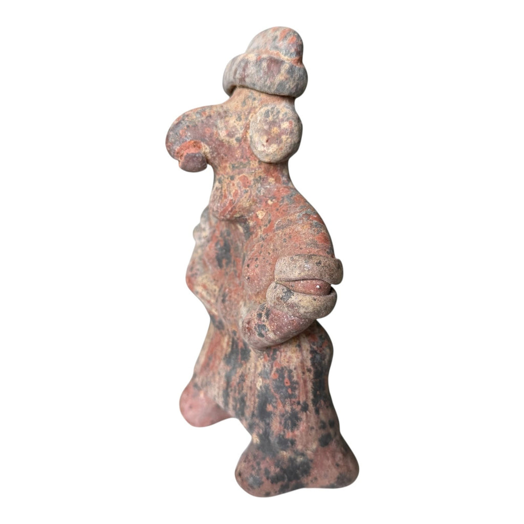 Antique Pre-Columbian Nayarit Standing Female Votive Figure Sculpture