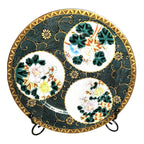 Antique Japanese Kutani Plates with Chrysanthemums Set of 4
