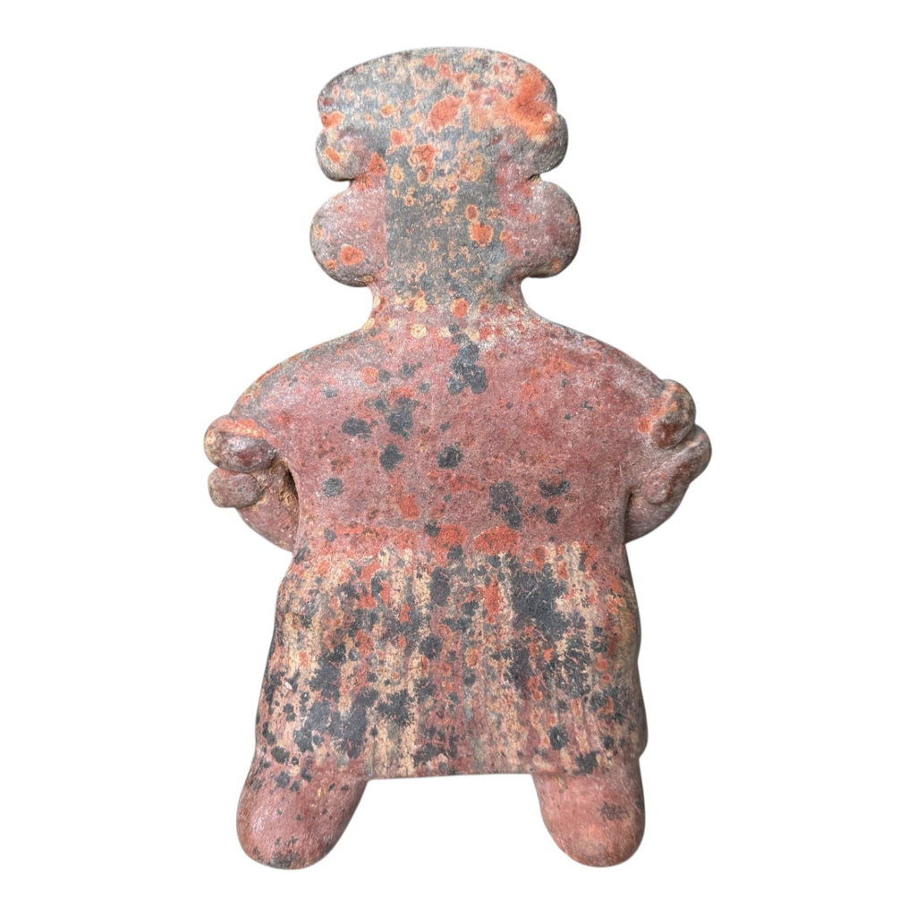 Antique Pre-Columbian Nayarit Standing Female Votive Figure Sculpture