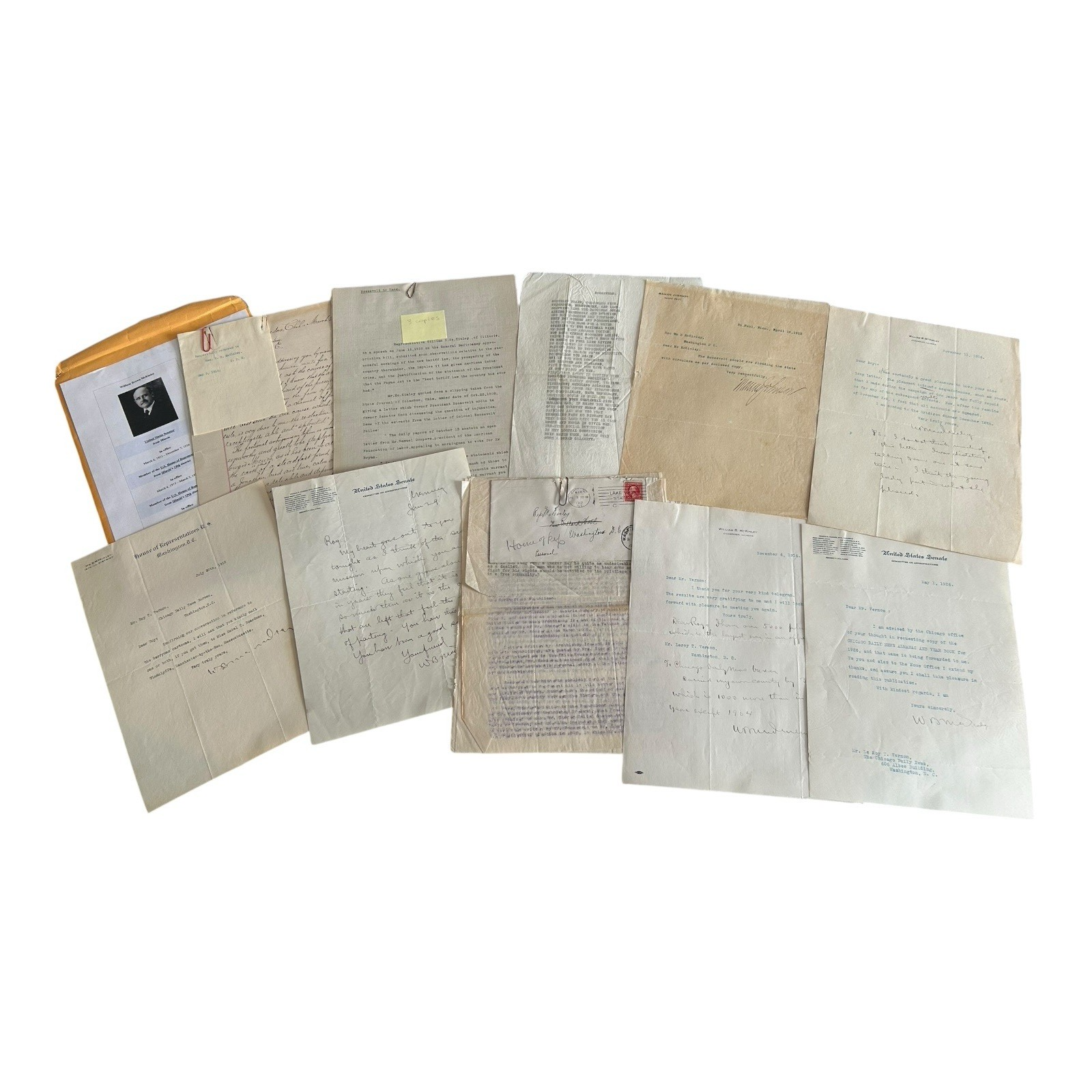 Antique Political Signatures Letters Documents William Brown McKinley US Senator