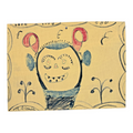 Vintage R A Miller Folk Outsider Art Painting Lord Love You Devil with Horns