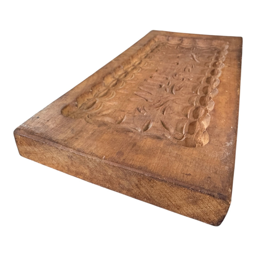 Antique Folk Art Carved Wooden Cake Butter Print Mold - Pennsylvania Dutch