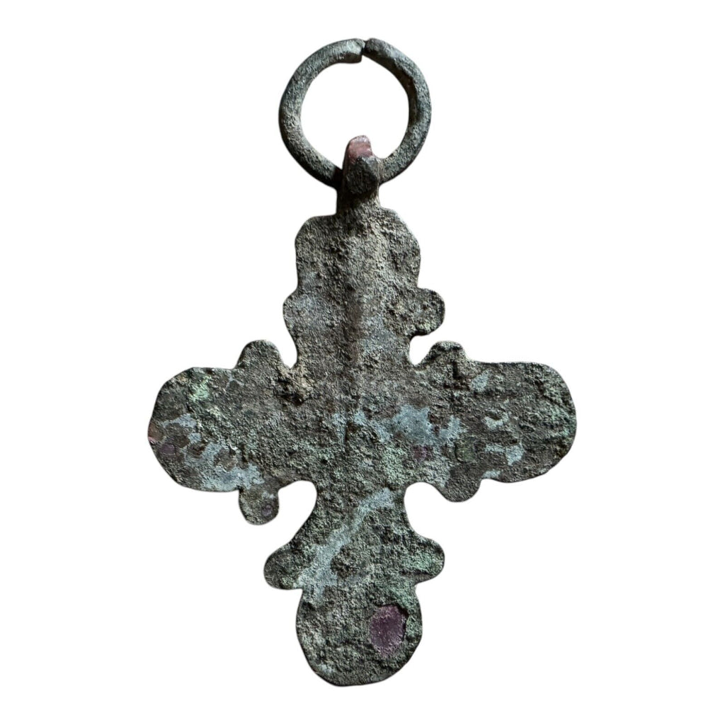Ancient Byzantine Empire Bronze Christian Cross Pendant - Christian Artifact