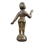Antique Indian Bronze Standing Female Woman Figure Sculpture