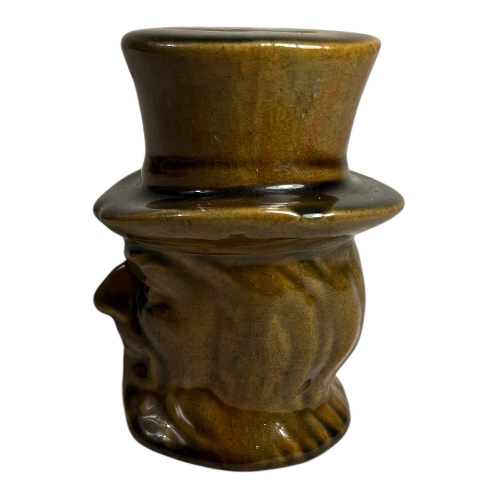Antique Roseville Pottery Uncle Sam Coin Bank