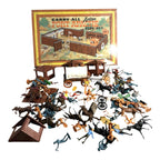 1967 MARX Fort Apache Play Set Tin Lithograph Carry Case With Indians & Cowboy’s