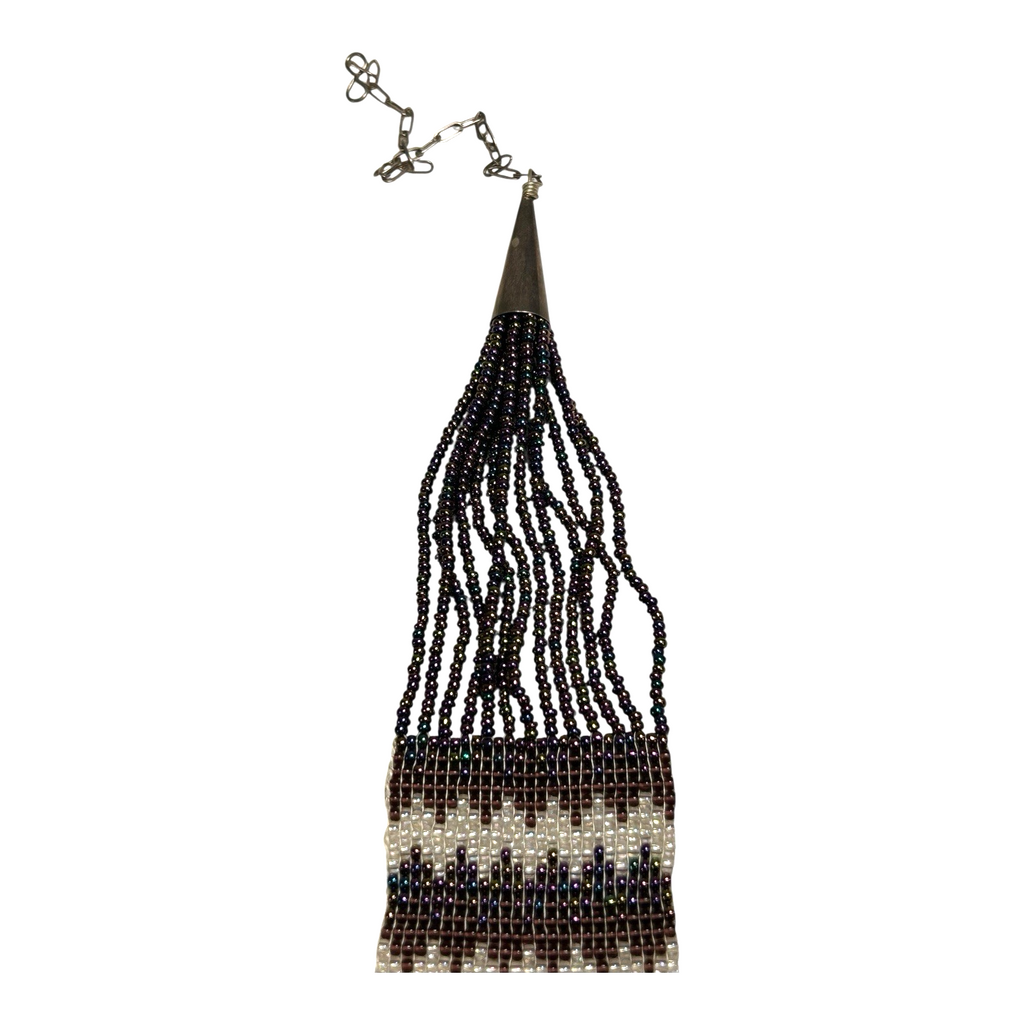 Vintage Southwestern Native American Beaded Necklace - Dancer Pattern