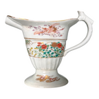 Antique Chinese Export Qianlong Helmet Pitcher - Hand Painted Crane & Bamboo