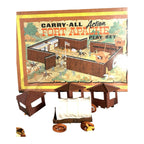 1967 MARX Fort Apache Play Set Tin Lithograph Carry Case With Indians & Cowboy’s