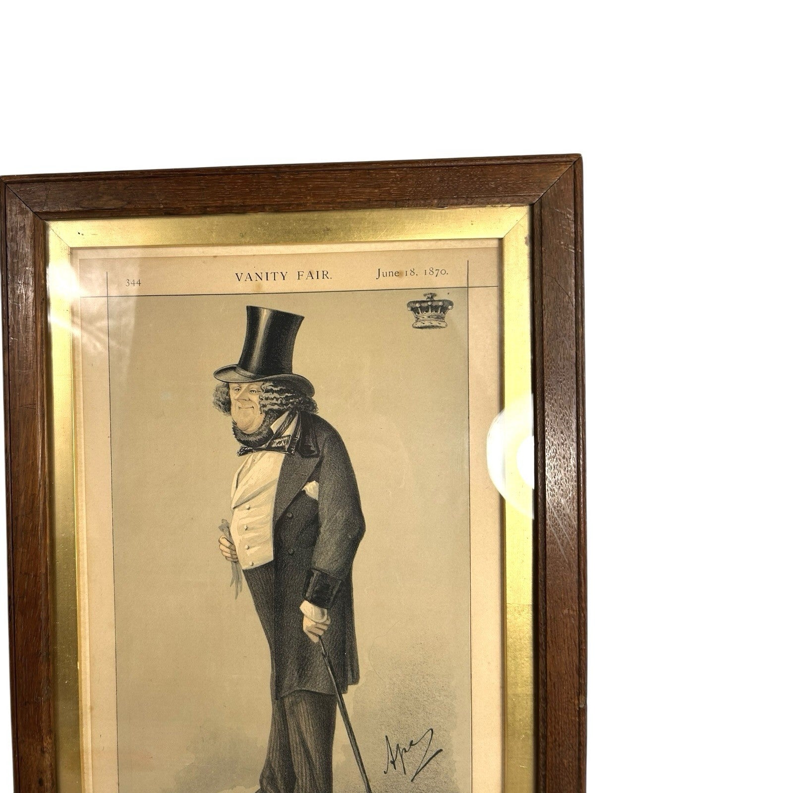 Antique Chromolithograph Caricature Print Entitled Property Showing William Ward