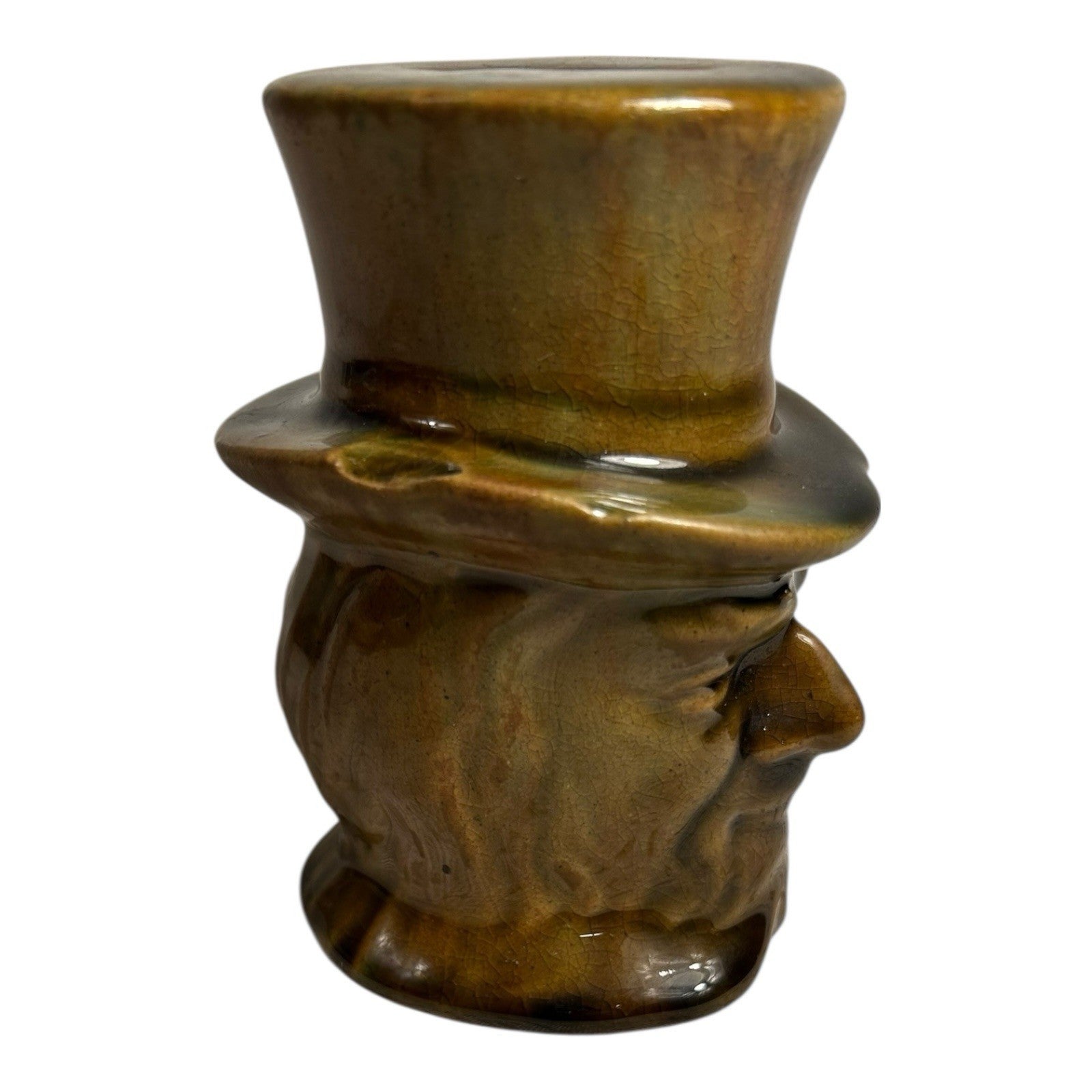 Antique Roseville Pottery Uncle Sam Coin Bank