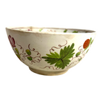 Antique Gaudy Dutch Kings Rose Strawberry Pearlware Bowl