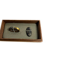 Antique Edo Period Signed Fuchi Kashira Set Okina Design with NBK Certificate