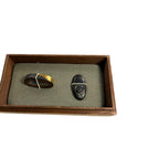 Antique Edo Period Signed Fuchi Kashira Set Okina Design with NBK Certificate