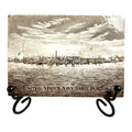 Antique Wedgwood 1917 Calendar Advertising Tile US Navy Yard Boston