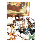 1967 MARX Fort Apache Play Set Tin Lithograph Carry Case With Indians & Cowboy’s