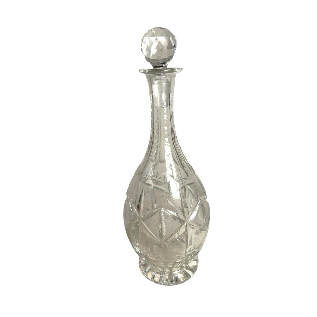 Antique American Brilliant Period Cut Glass Decanter with Stopper