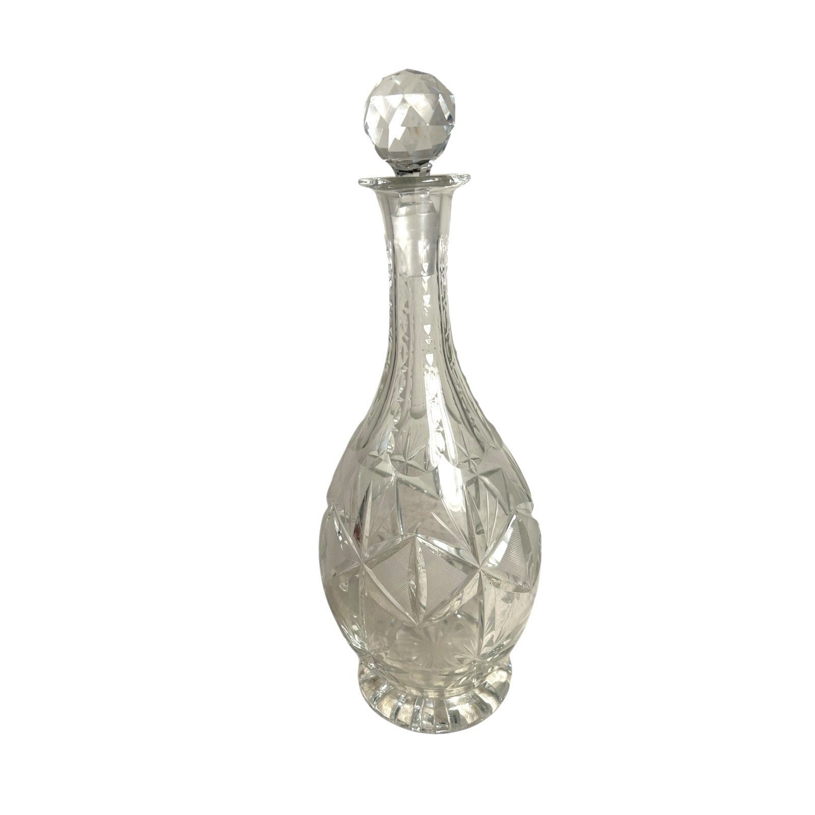 Antique American Brilliant Period Cut Glass Decanter with Stopper