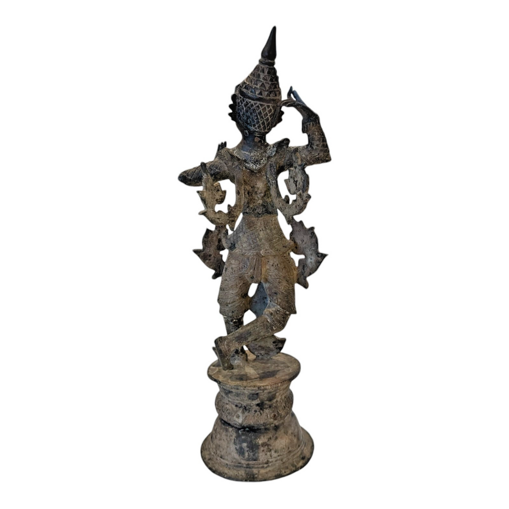 Antique Thai Hindu Bronze Dancing Deity Figurine Statue – Asian Temple Art