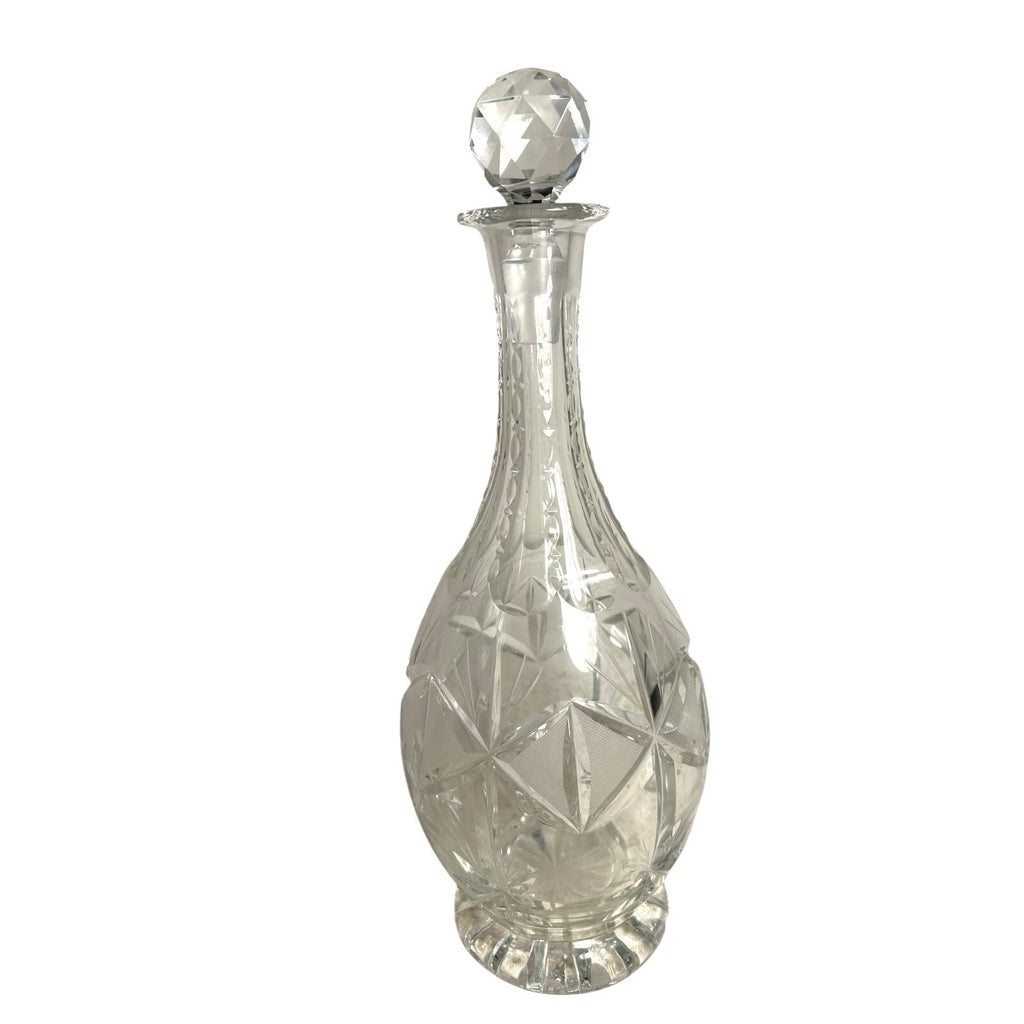 Antique American Brilliant Period Cut Glass Decanter with Stopper