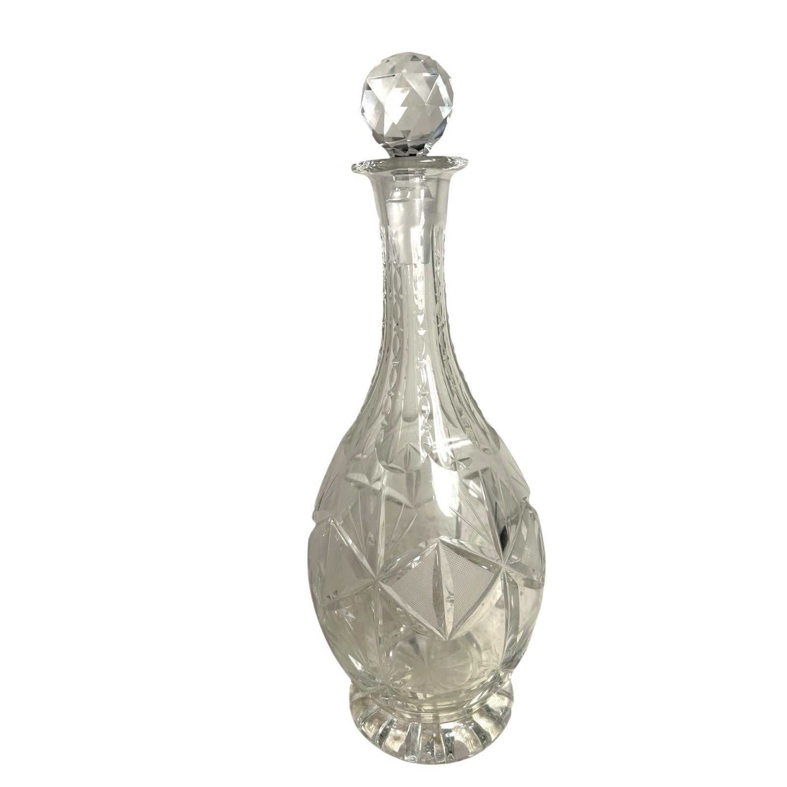 Antique American Brilliant Period Cut Glass Decanter with Stopper