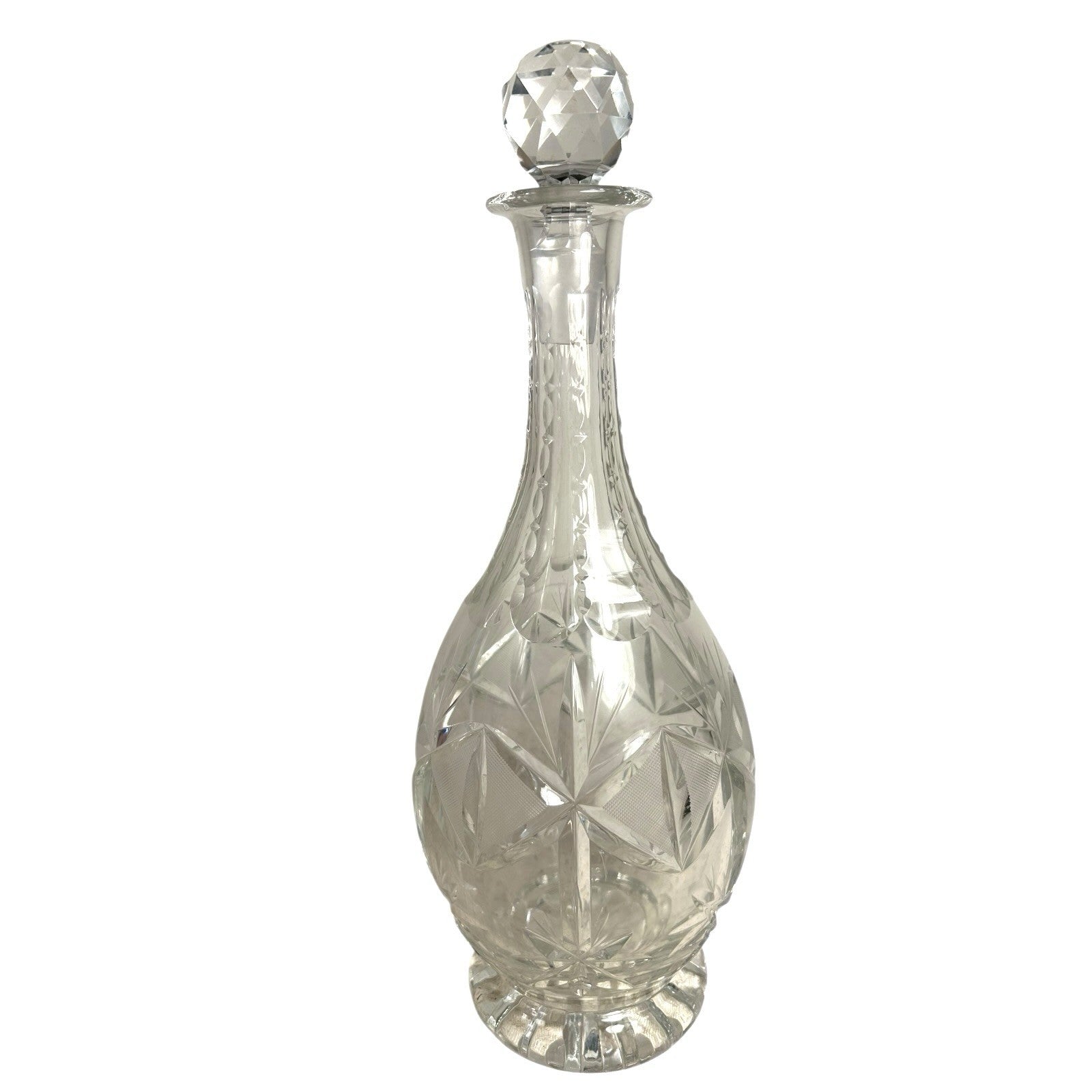 Antique American Brilliant Period Cut Glass Decanter with Stopper