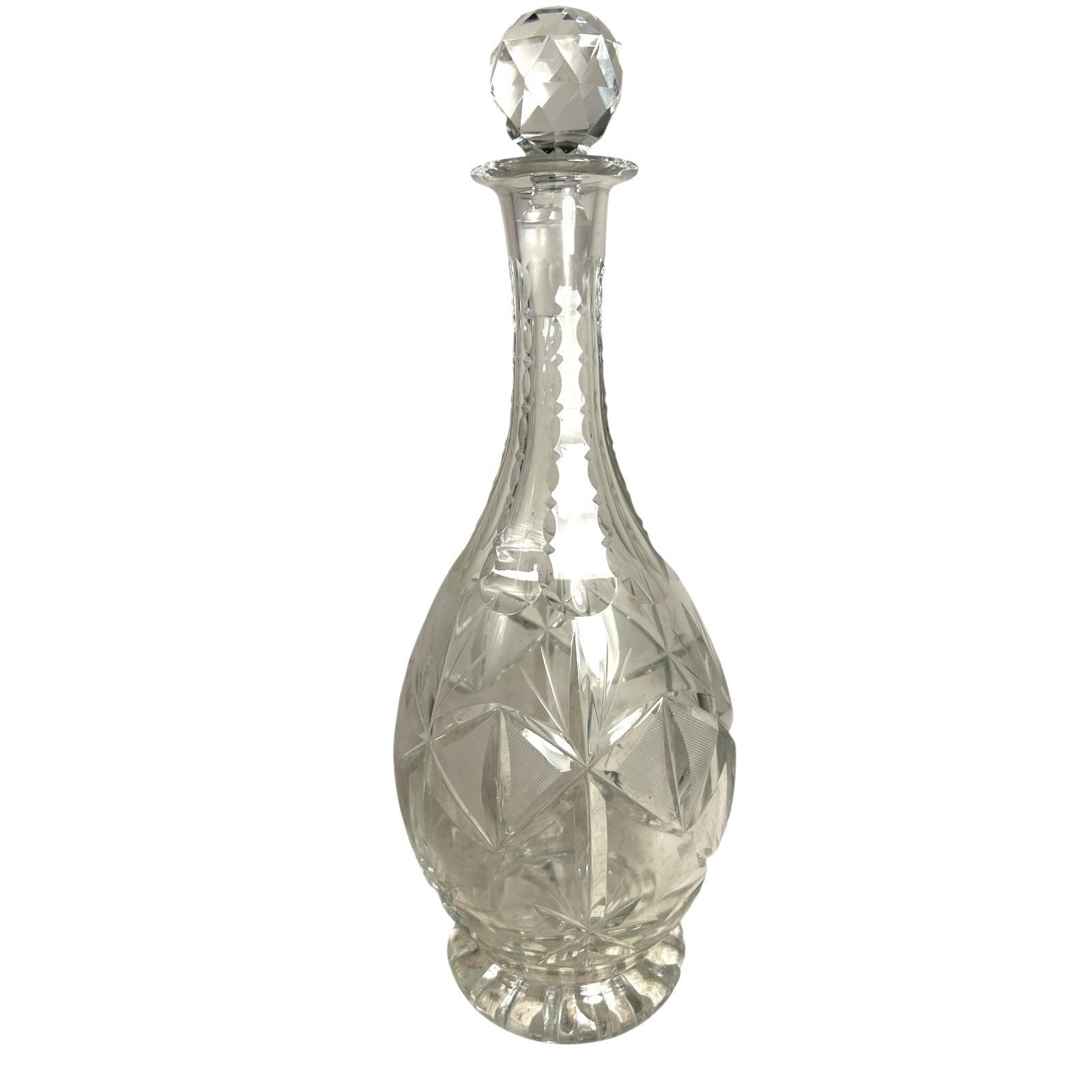 Antique American Brilliant Period Cut Glass Decanter with Stopper