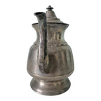Antique Primitive Pewter Coffee Pot with Lid - Farmhouse Decor