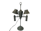 Antique Industrial Student Desk Lamp Double Shade Central Font Metal Lamp