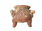 Antique Pre-Columbian Primitive Handmade Terracotta Tripod Bowl