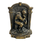 Vintage Cast Iron The Thinker Bookends with Copper Finish