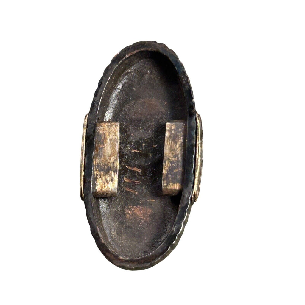 Antique Edo Period Signed Fuchi Kashira Set Okina Design with NBK Certificate