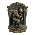 Vintage Cast Iron The Thinker Bookends with Copper Finish