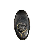 Antique Edo Period Signed Fuchi Kashira Set Okina Design with NBK Certificate