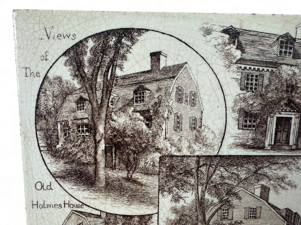 Antique Minton's China Works The Old Holmes House Decorative Ceramic Tile