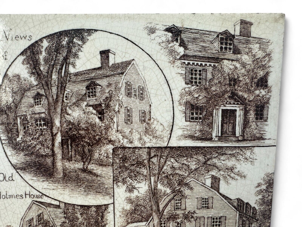 Antique Minton's China Works The Old Holmes House Decorative Ceramic Tile