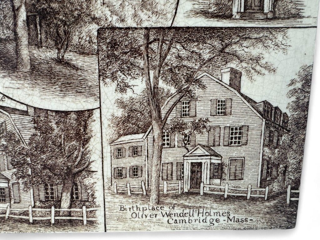 Antique Minton's China Works The Old Holmes House Decorative Ceramic Tile