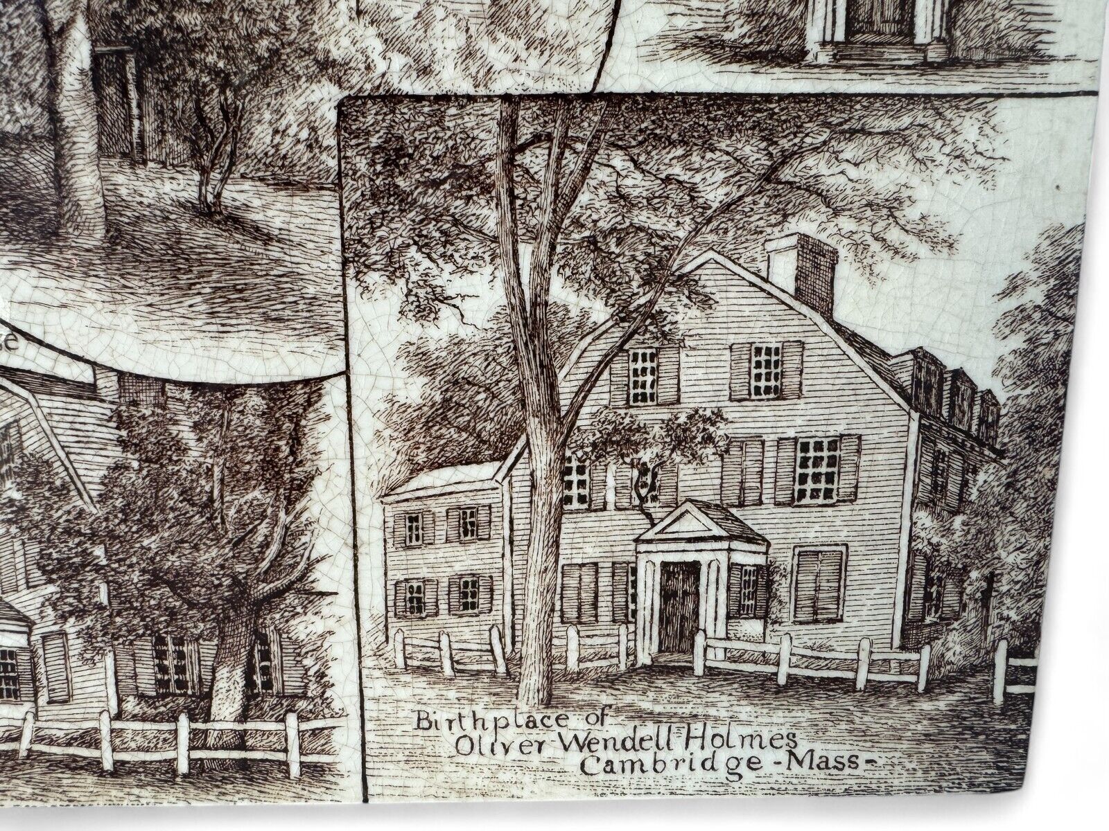 Antique Minton's China Works The Old Holmes House Decorative Ceramic Tile
