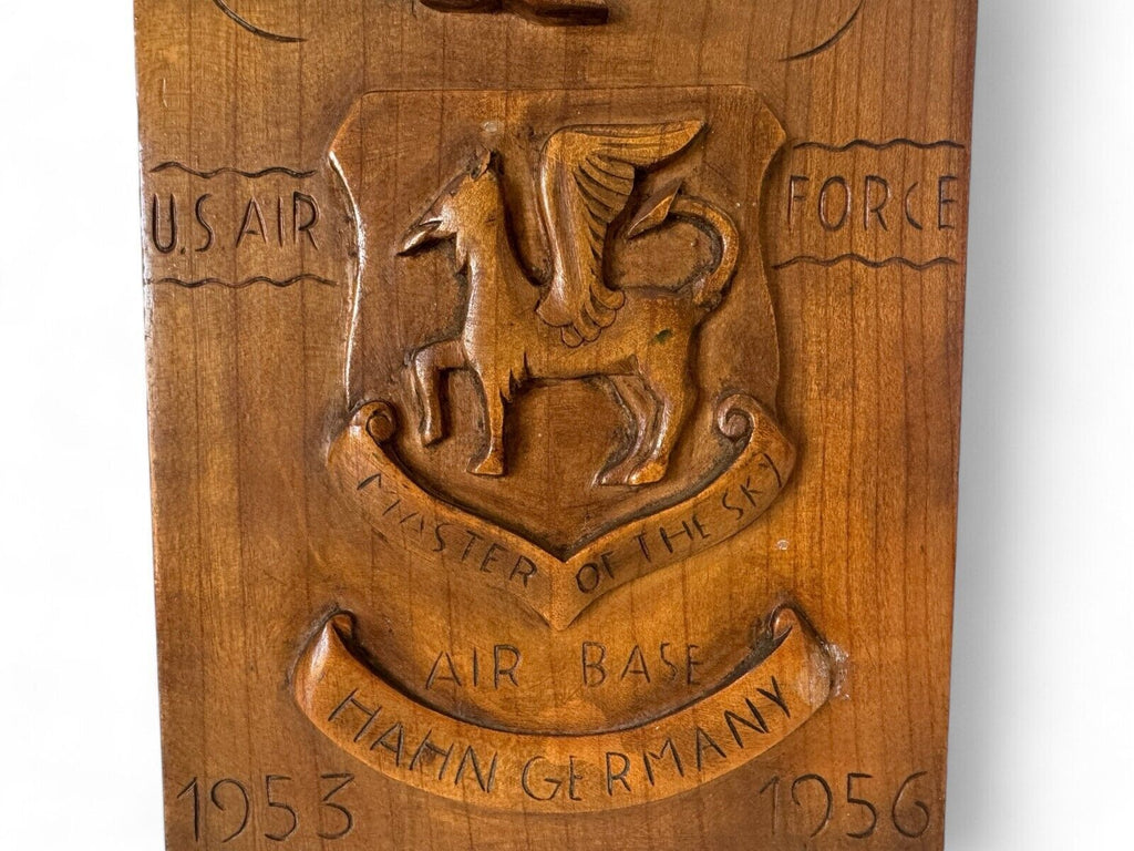 Vintage U.S. Air Force Commemorative Wooden Plaque, Signed Lucius W. Boseman